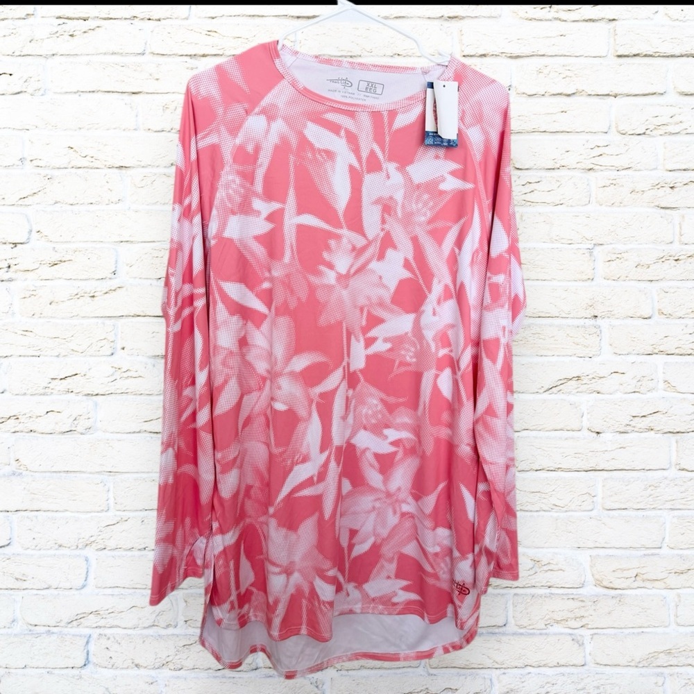 NWT Reel Life Jax Long Sleeve UV Swim Cover Up Size XXL